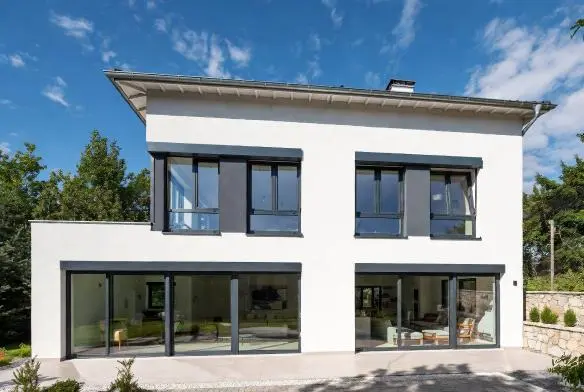 modern otthon schuco ablakokkal
